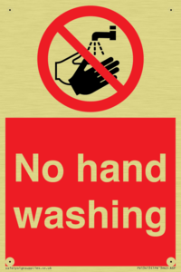 No hand washing